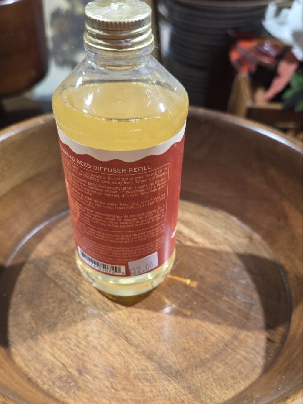 Gingerbread Reed Diffuser Refill - Cream Liquid with Red Label - Picture 2 of 2